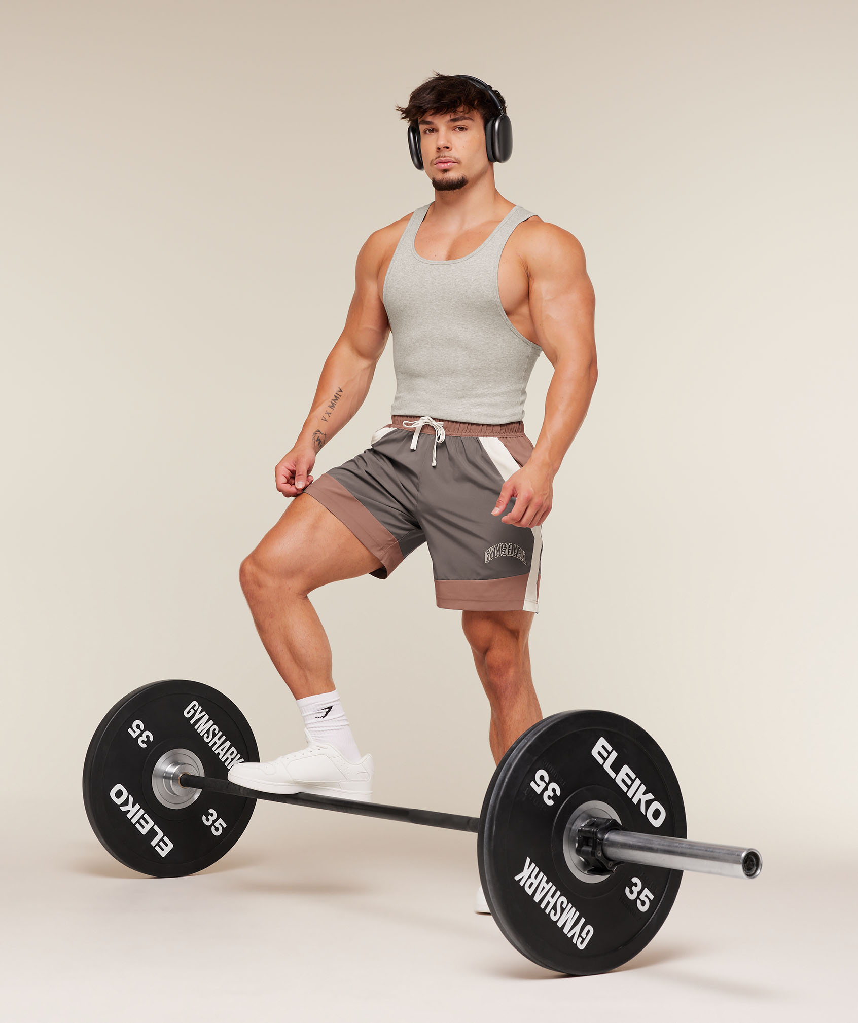 Gymshark Collegiate Tech Shorts - Taupe Brown | Gymshark